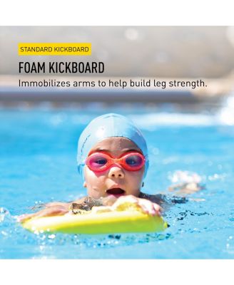 Standard Foam Swimming Kickboard Yellow, Adult