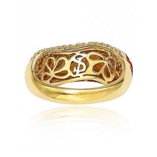 Suzy Levian Sterling Silver Cubic Zirconia Pave Wild Side Ring