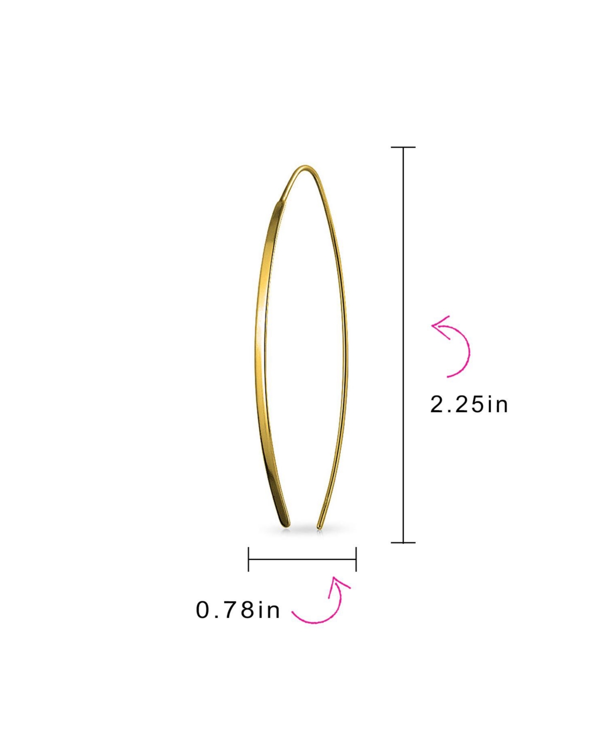 Bling Jewelry Delicate Minimalist Modern Long Thin Line Linear Threader Earrings Sterling Silver
