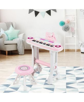 37-Key Kids Piano Keyboard Playset Electronic Organ Light