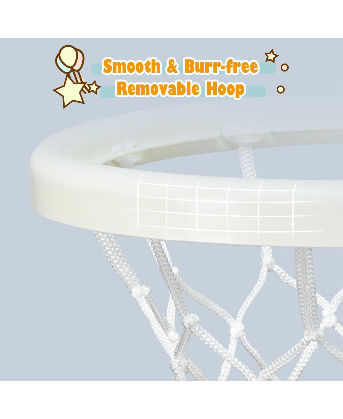 Adjustable Kids 3-in-1 Sports Activity Center Basketball Hoop Set Stand ...