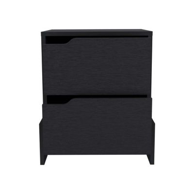 Streamdale Haines Nightstand With 2-Drawers, End Table With Sturdy Base
