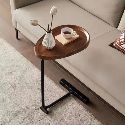 Compact C-Shaped Side Table for Small Spaces