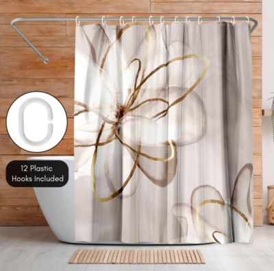 Floral Shower Curtain - Transparent Beauty by PI Creative Art