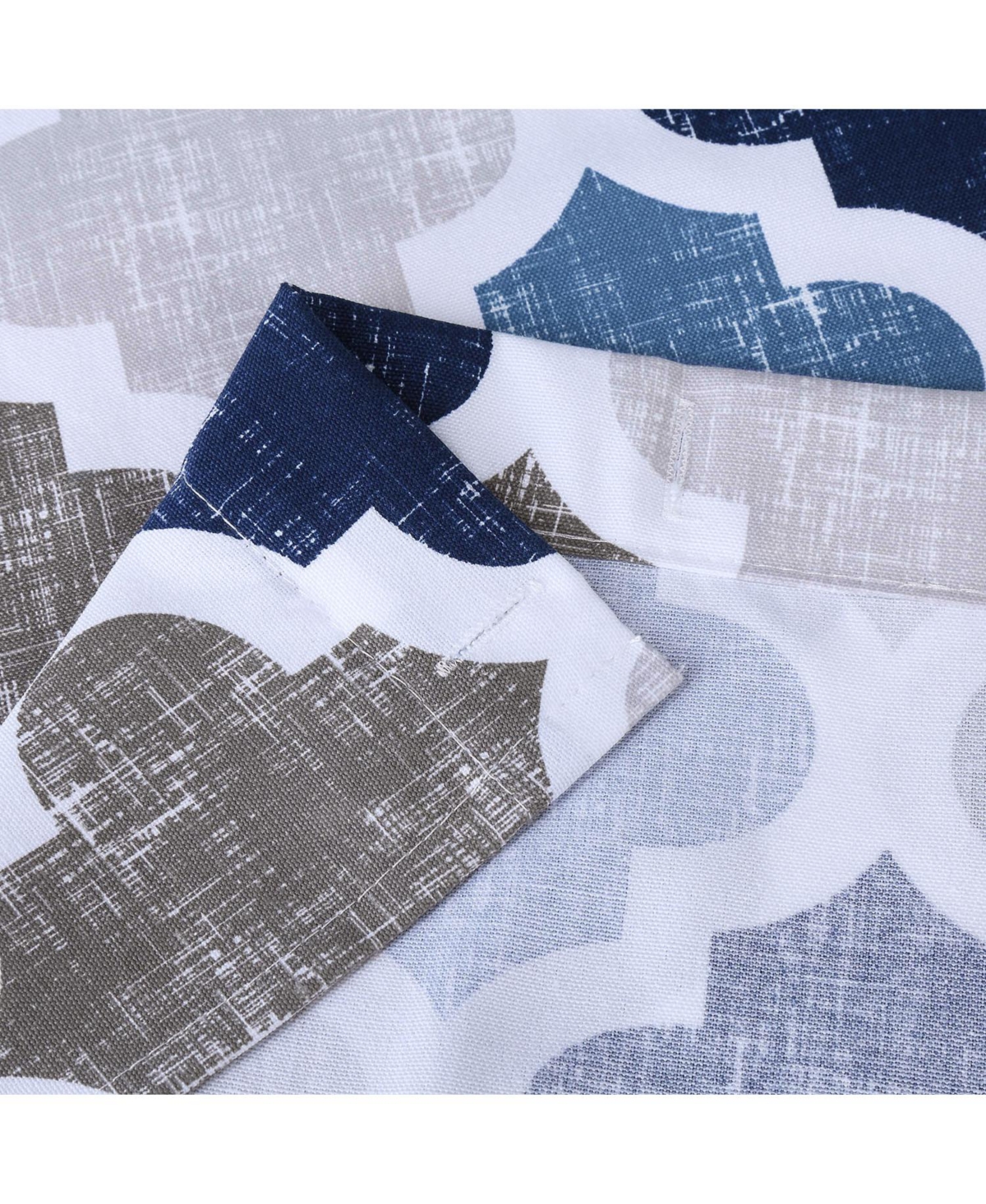 Caromio Quatrefoil Print Cotton Blend Fabric Shower Curtain, 35