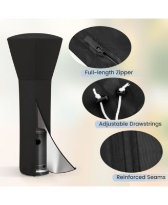 Patio Standing Propane Heater Cover Waterproof W/Zipper and Bag