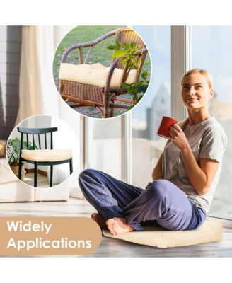 2PCS 21'' x 21'' Patio Chair Seat Cushion Pads Indoor/Outdoor