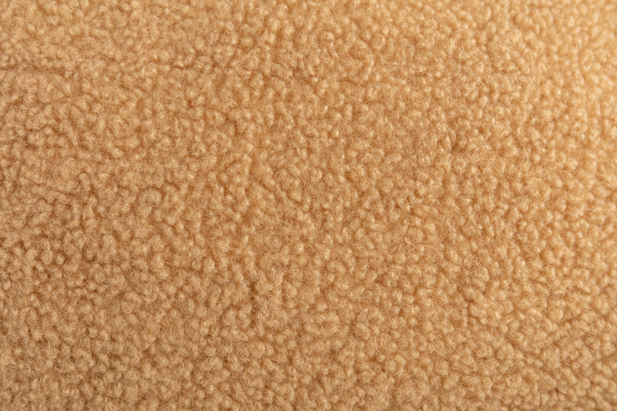 Teddy Fabric Rocking Chair With Packet Wood Legs, Khaki