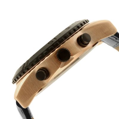 Men's Analog/Digital Multi-Function Weekend Sport Watch with Leather Band