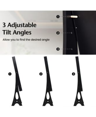 Freestanding Jewelry Cabinet Armoire Organizer with Bevel Edge Mirror