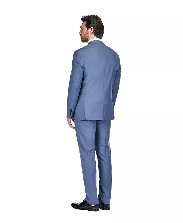 Men's 3 Piece Birdseye Peak Lapel Tuxedo Set - thumbnail 4