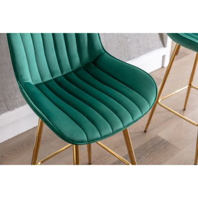 Luxurious Velvet Bar Stools (Set of 2)