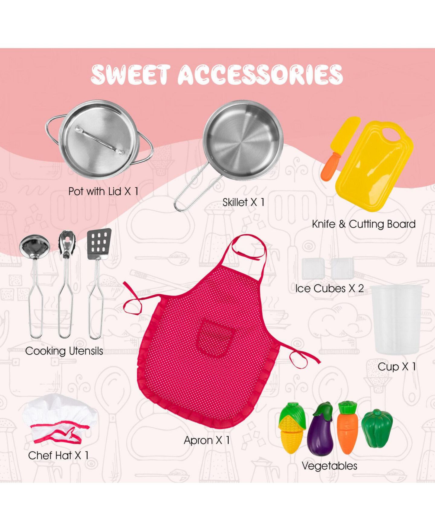 Детская игрушка SUGIFT Sound and Light Corner Play Kitchen, Ages 3+ — фото 8