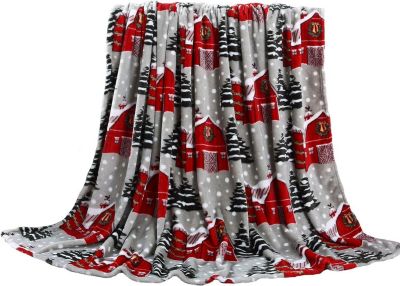 Christmas Snowy Barn Plush Accent Throw, 50" x 60" 