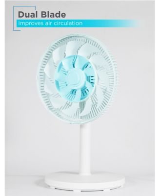 Black +decker 12-Inch Dual Blade Table Fan with Remote, 3 Speed Settings  Air Circulation Appliance