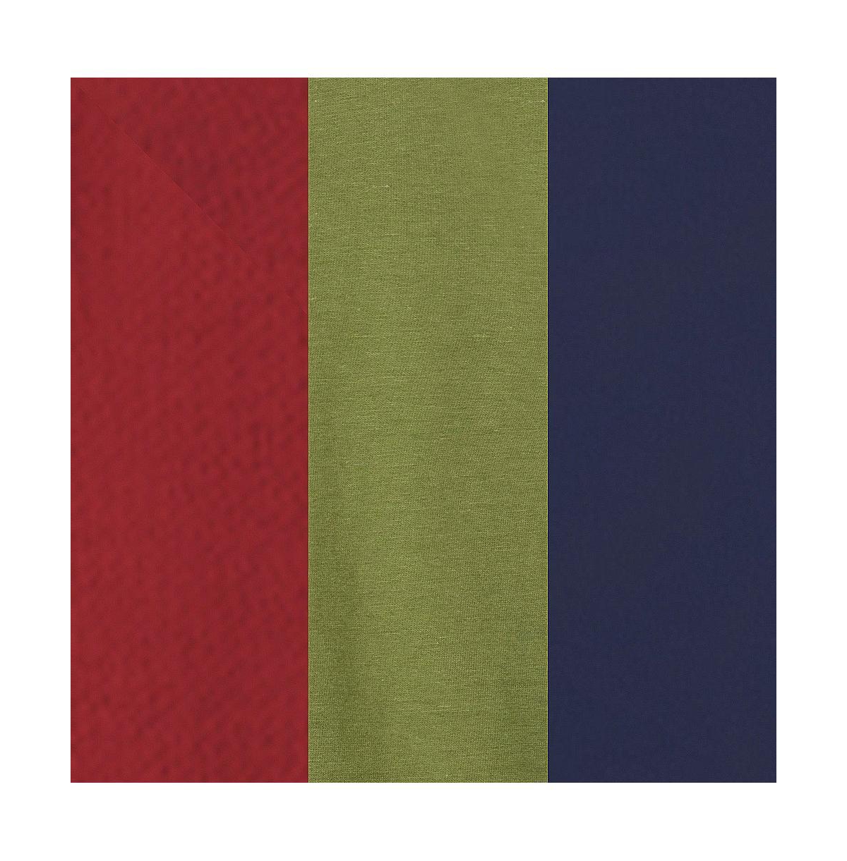 Mightly Boys & Girls 3pk Fair Trade Organic Cotton Classic Fit Tees - navy and rust