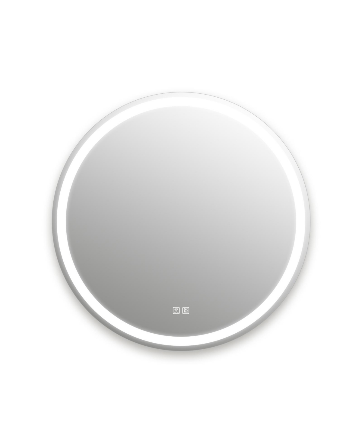 Round Frosted Led Mirror - Silver