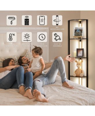 Fancy Edge Pro - 64” Dimmable LED Corner Floor Lamp with Adjustable Color Temp Range (2700K-6000k), Remote/App Control