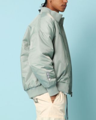 Big & Tall Cat Bomber Jacket- Light/Pastel Green, 3XL