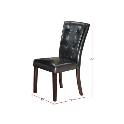 Streamdale Leather Upholstered Dining Chair, Black(Set Of 2)