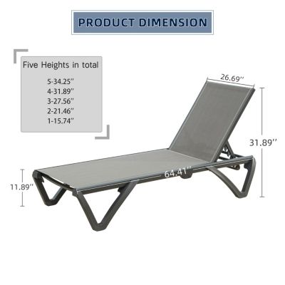 Outdoor Aluminum Chaise Lounge Chairs
