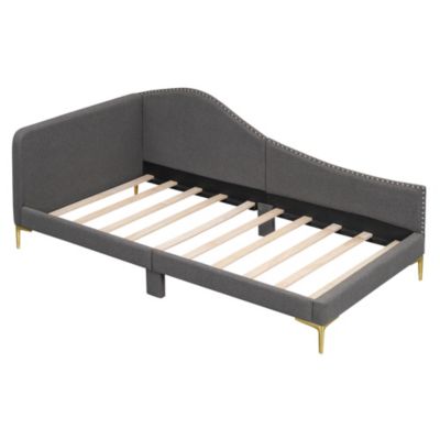 Upholstered Twin Daybed with Headboard and Armrests