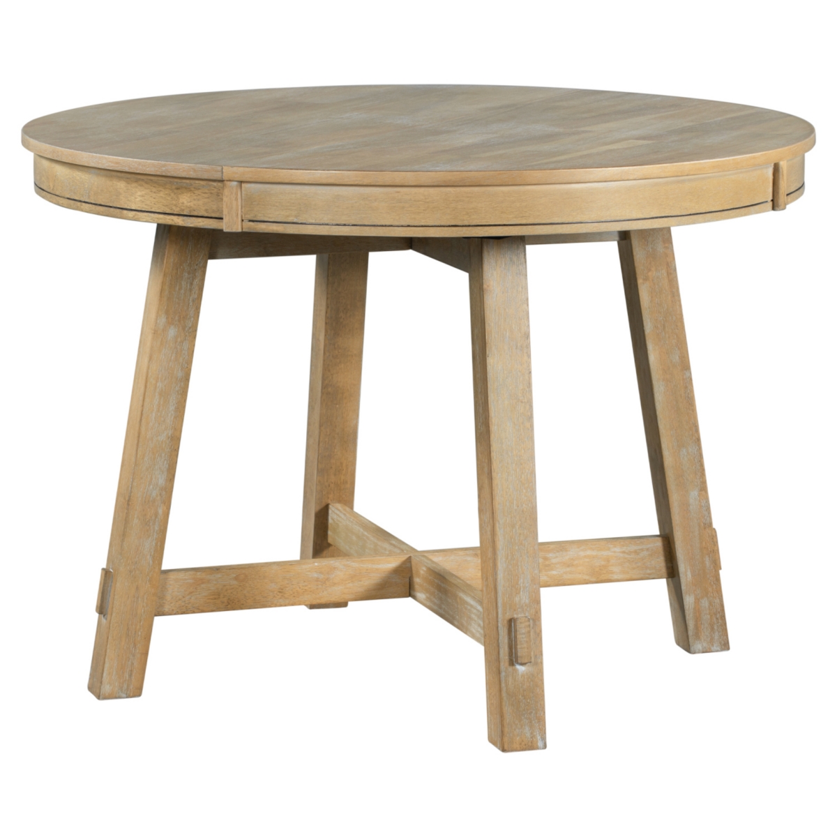 Streamdale Furniture Farmhouse Round Extendable Dining Table With 16 Leaf Wood Kitchen Table