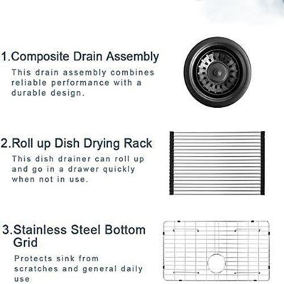 16 Gauge Stainless Steel Undermount Kitchen Sink