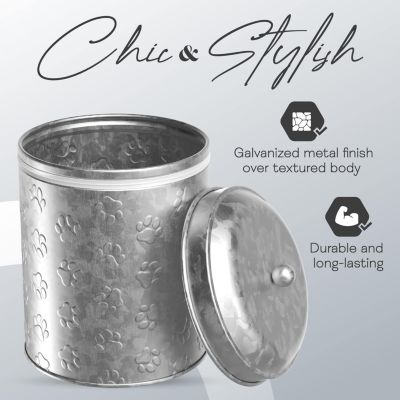 Puppy Paws Metal Food Canister, Medium, 104 oz.
