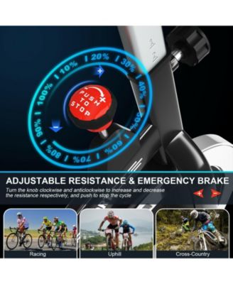 Indoor Exercise Bike with Heart Rate Sensors and Digital Monitor for Home Workouts