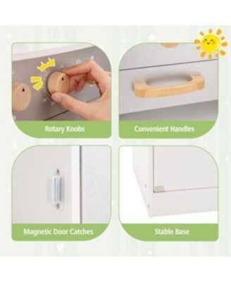 Corner Kids Play Kitchen with Washing Machine & Ice Maker Perfect Gift for Creative Play