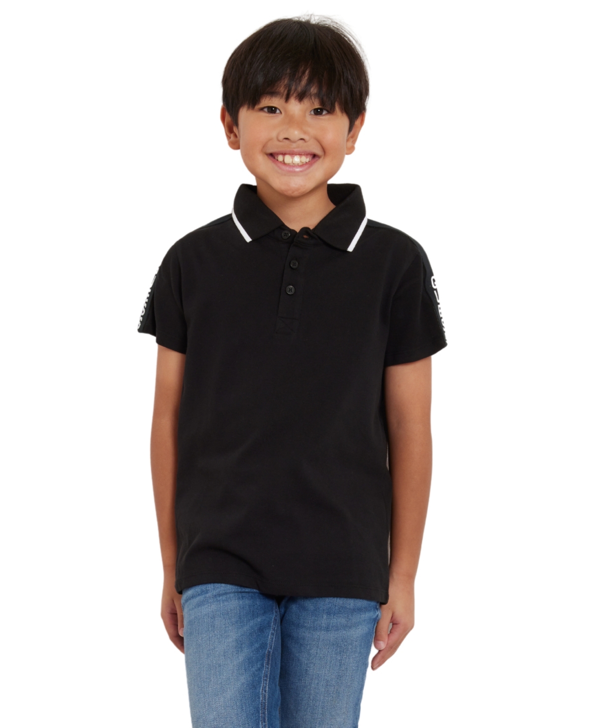 Guess Big Boys Short Sleeve Taping Polo Shirt