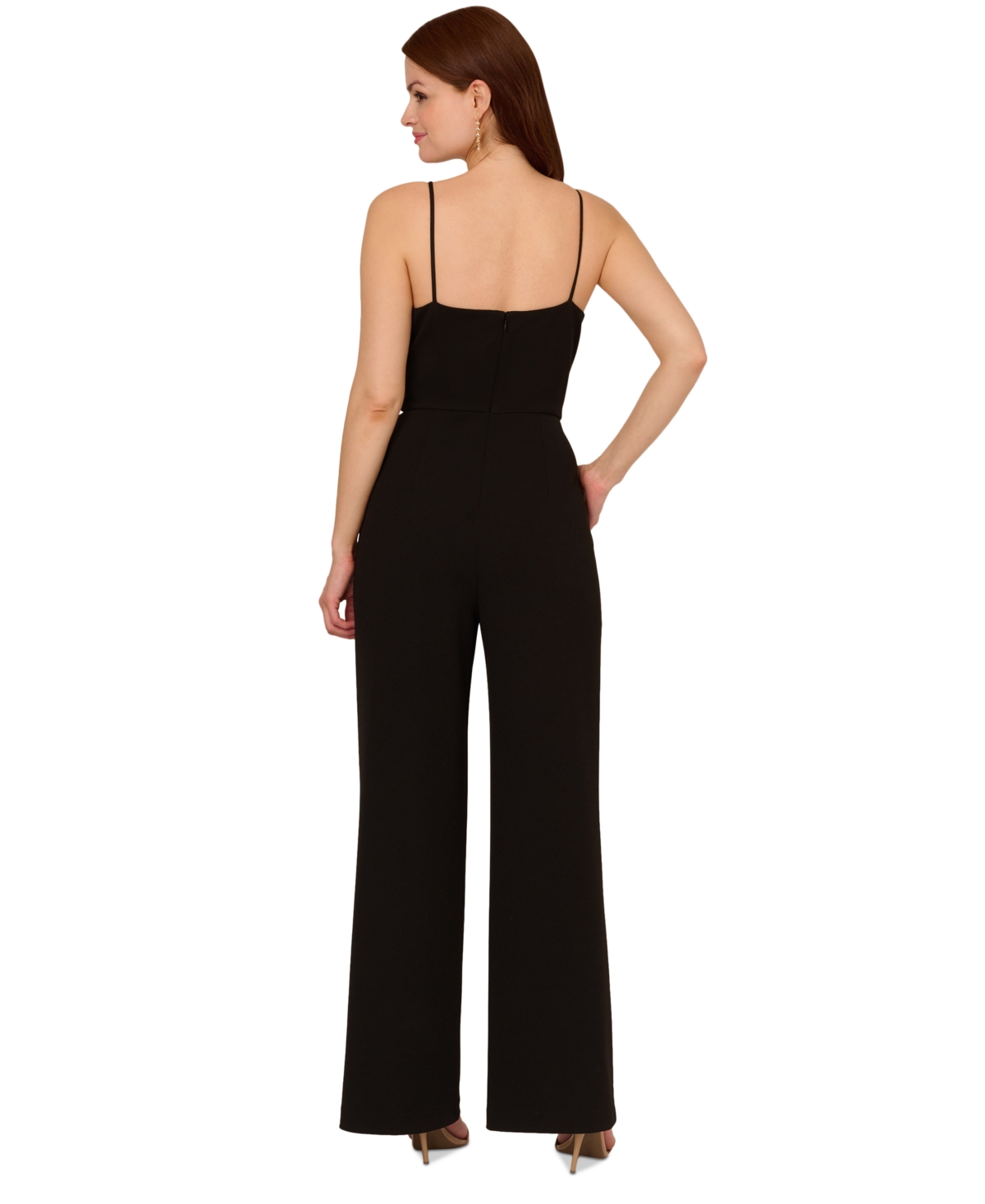 Adrianna Papell Women's Surplice-Neck Wide-Leg Jumpsuit