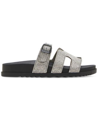 Women's Darling Rhinestone Embellished Footbed Slide Sandals