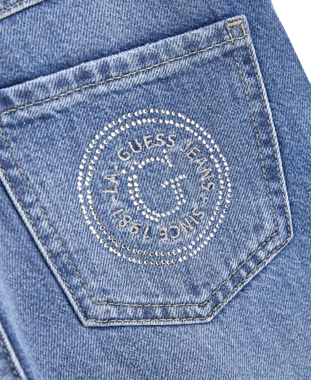 Guess Big Girl Denim 90s Fit Distressed Jeans