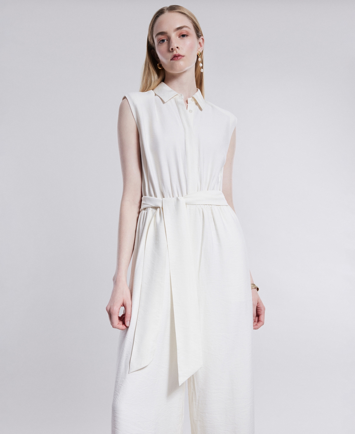 Bcbg New York Women's Wide-Leg Sleeveless Jumpsuit