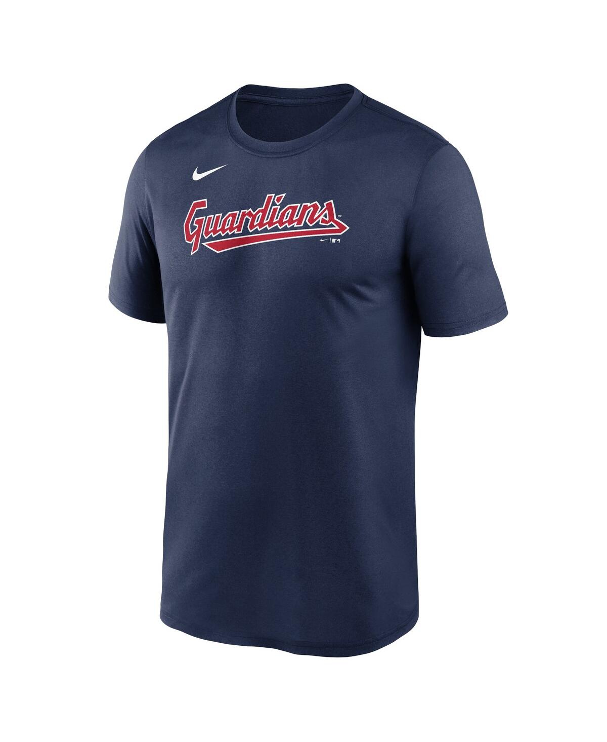 Nike Navy Cleveland Guardians Fuse Wordmark T-shirt In Navy