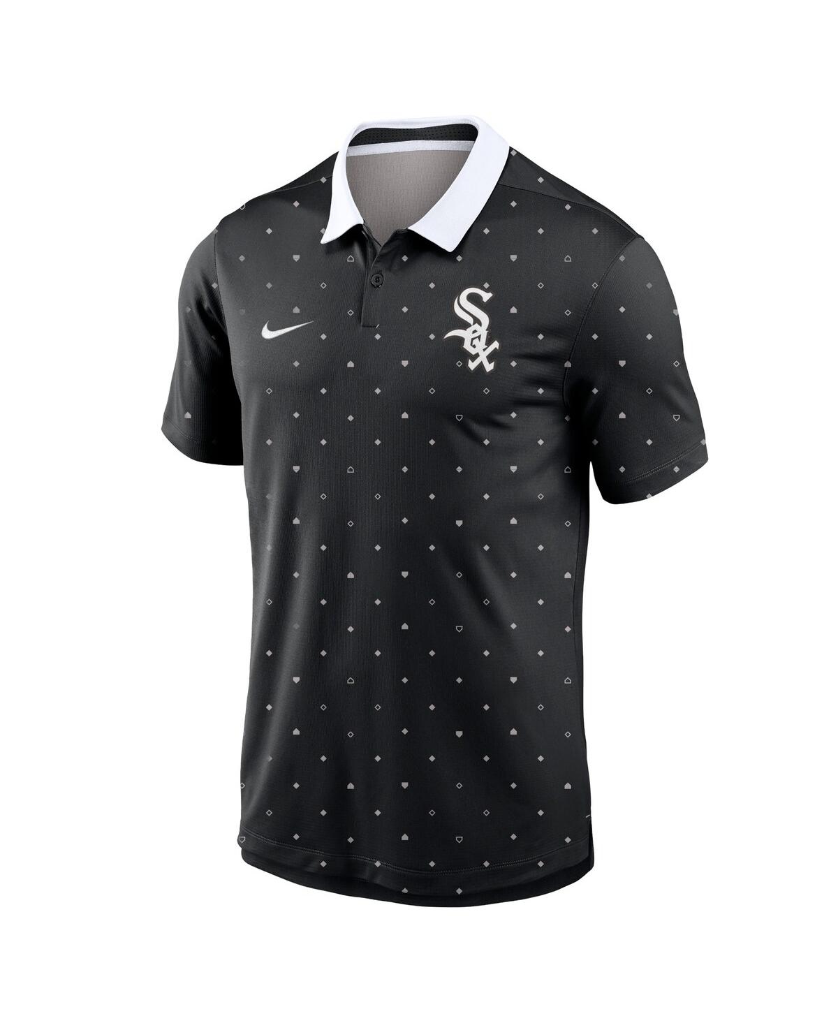 Nike Men's Chicago Sox Legacy Icon Vapor Performance Polo In Black,white