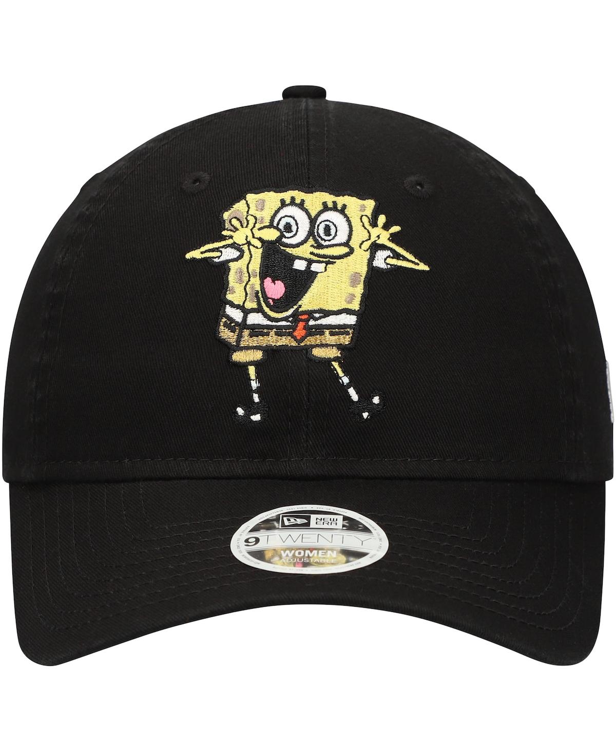 New Era Women's Black Spongebob Squarepants 9twenty Adjustable Hat In Black