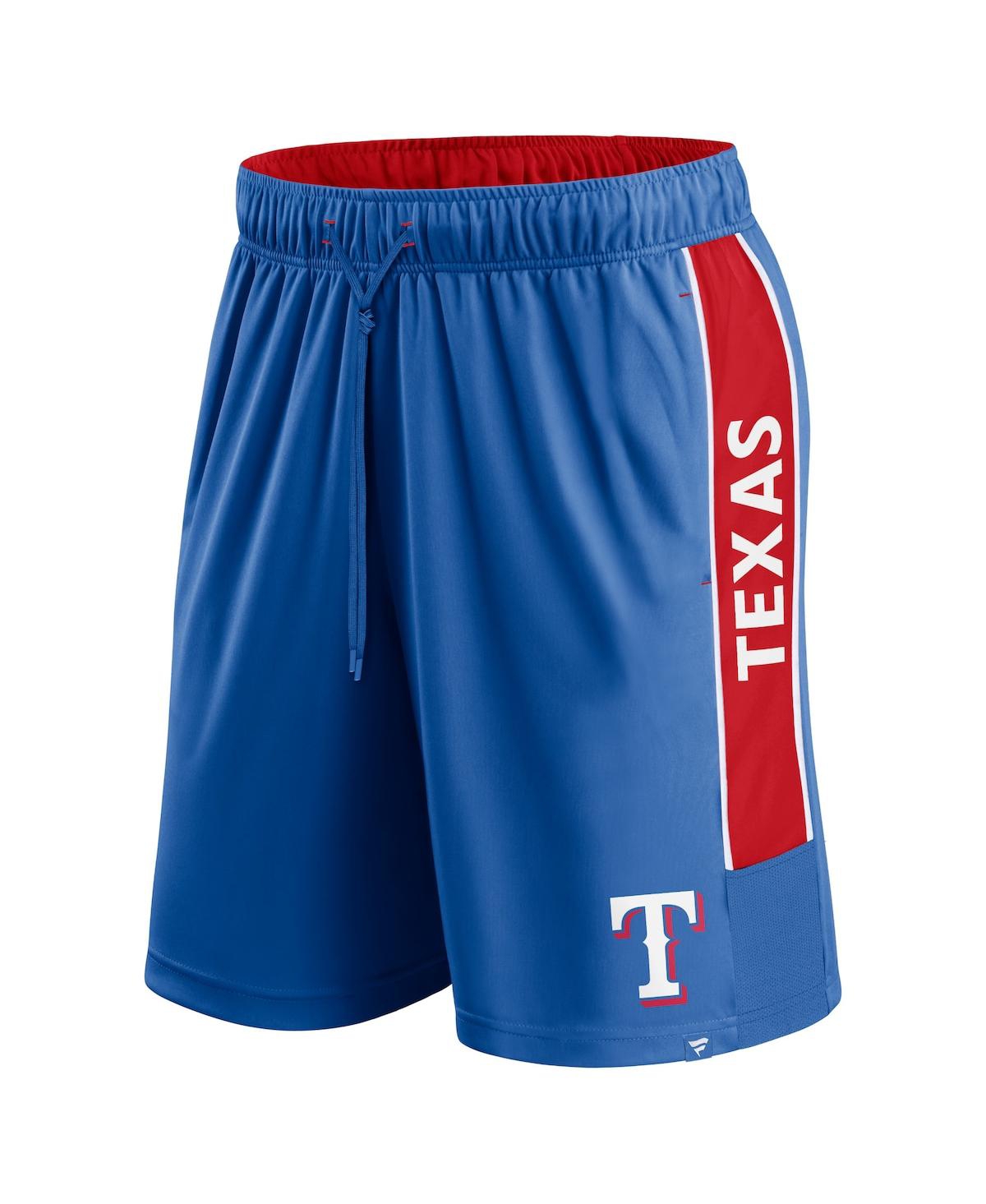 Fanatics Men'sTexas Rangers Win the Match Defender Shorts - Royal, Red