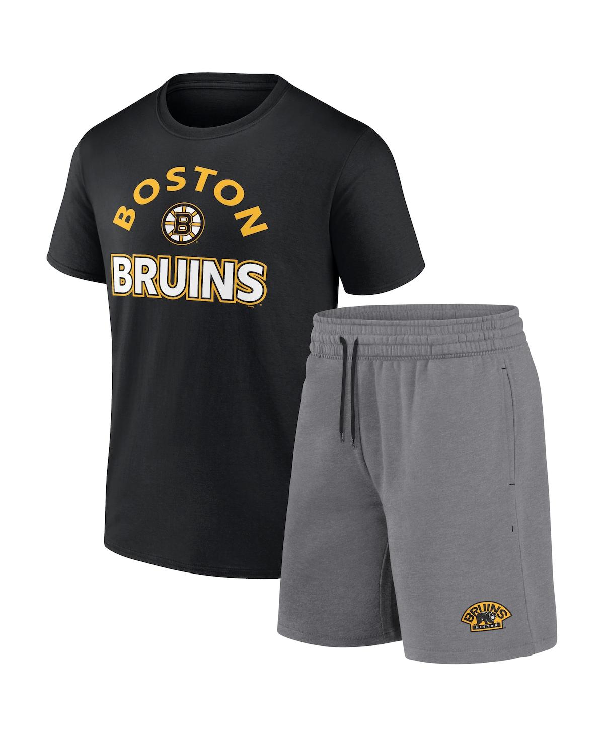 Fanatics Men's Boston Bruins Humble Combo Pack T-shirt Shorts In Multi