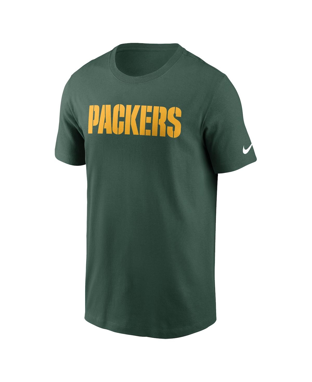 Nike Green Green Bay Packers Legend Wordmark Performance T-shirt In Green