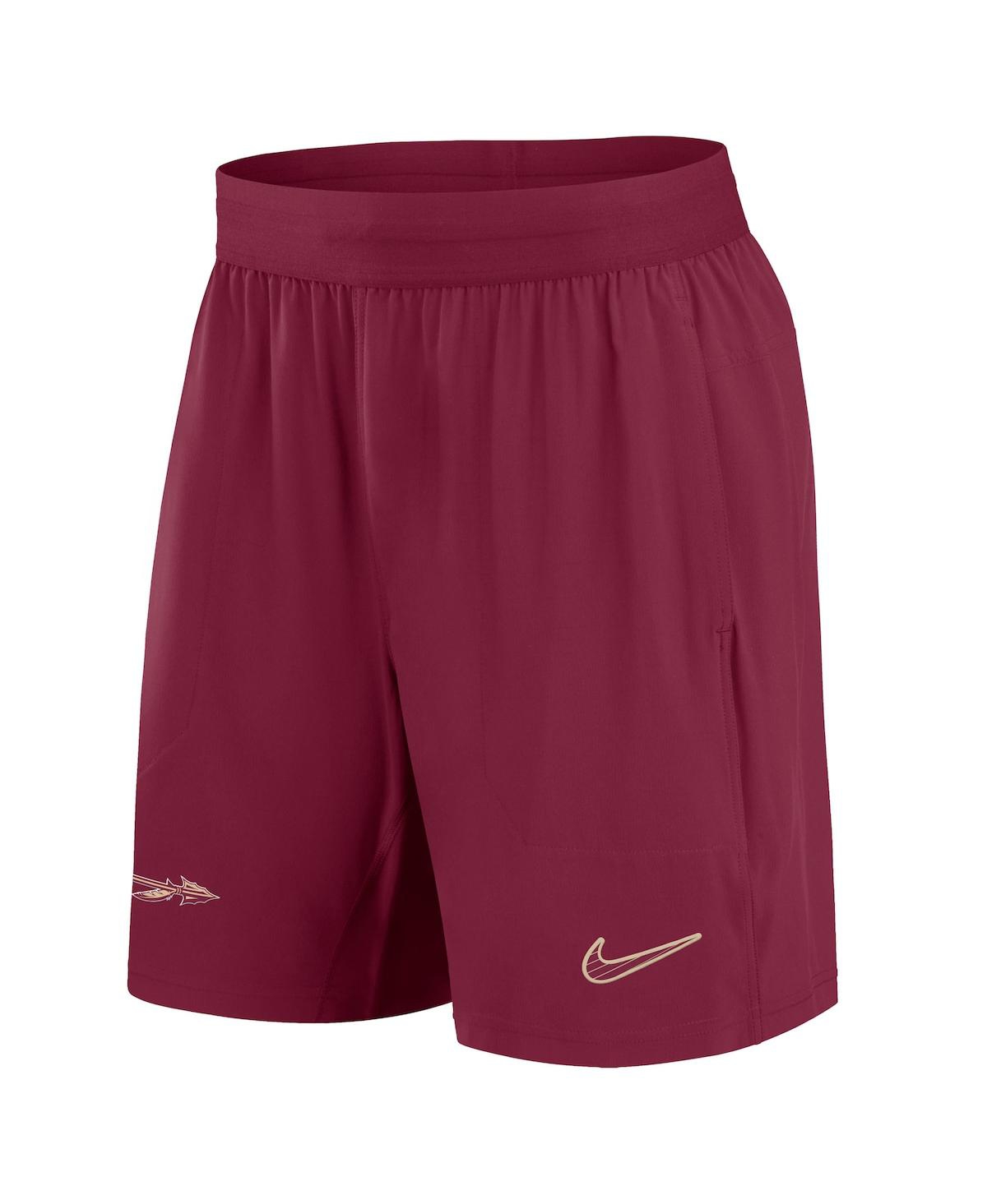 Nike Men'sFlorida State Seminoles 2024 Sideline Performance Shorts - Garnet, Gold