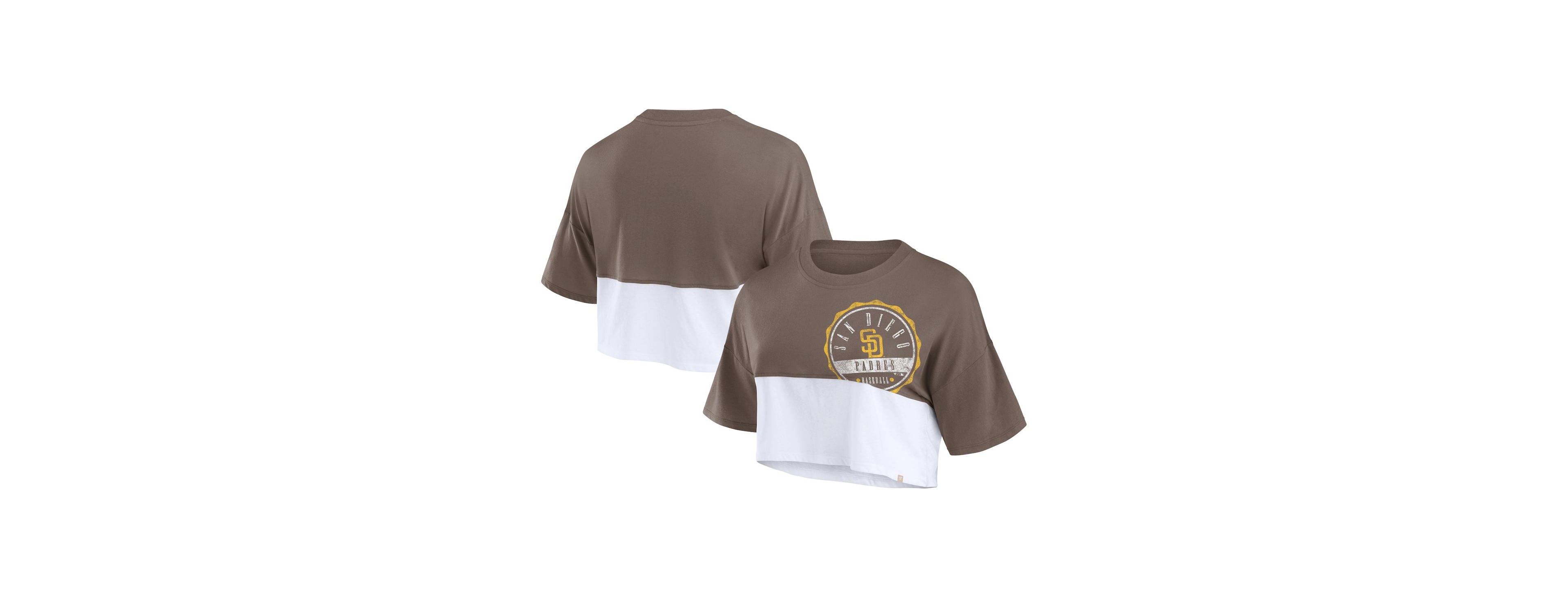 Fanatics Women's / San Diego Padres Color Split Boxy Cropped T-Shirt