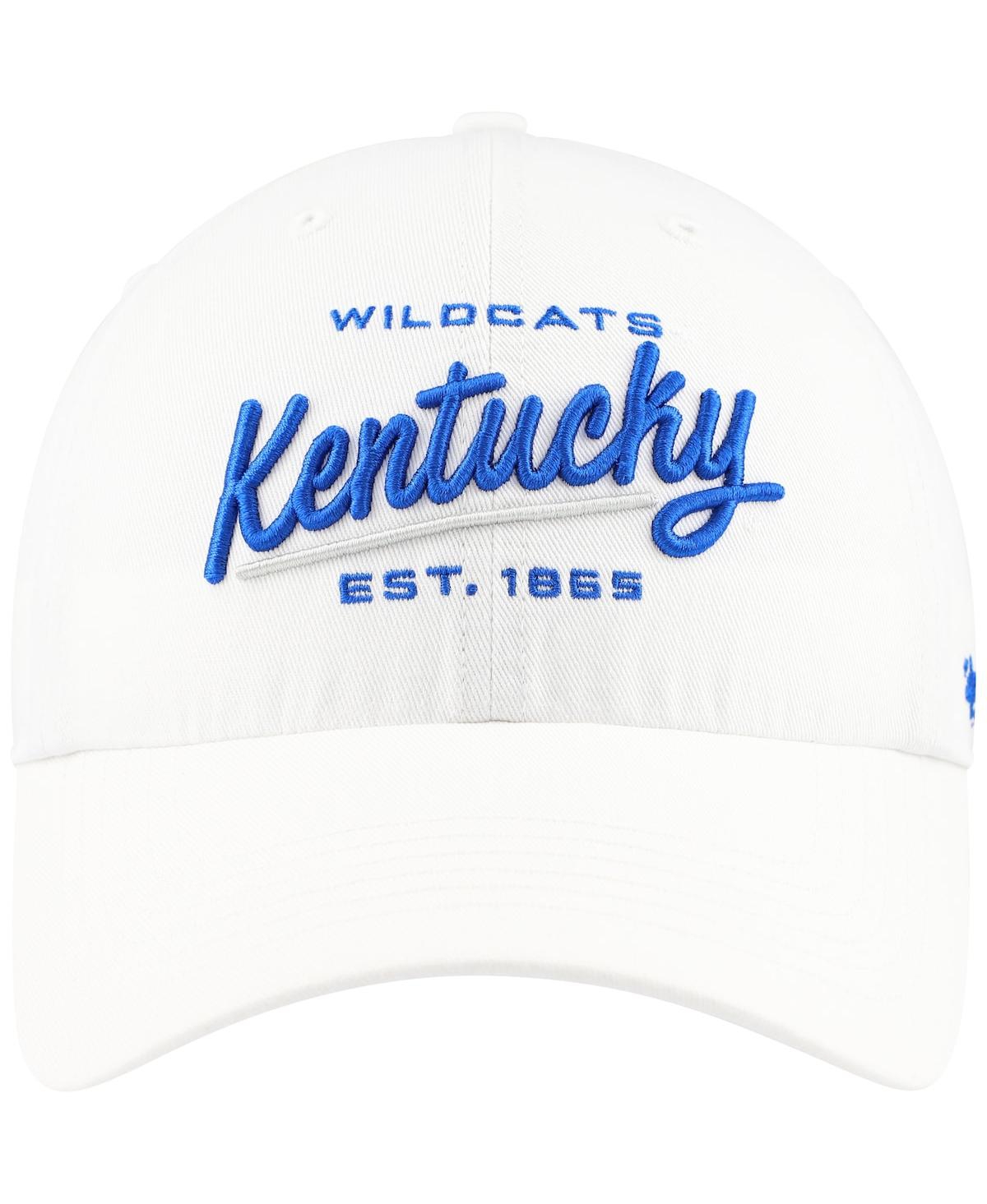 47 Brand Women's White Kentucky Wildcats Sidney Clean Up Adjustable Hat In White