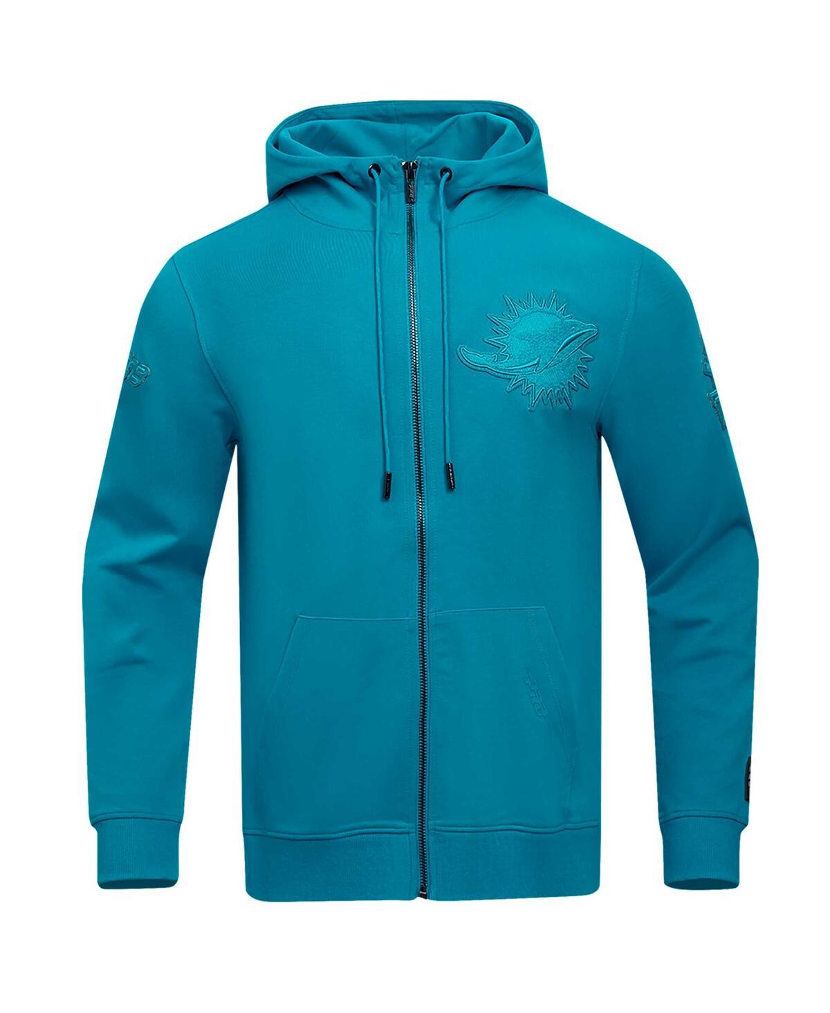 Pro Standard Men's Aqua Miami Dolphins Triple Tonal Full-zip Hoodie In Aqua
