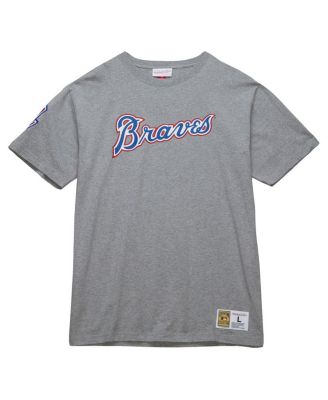 Men's Hank Aaron Heather Gray Atlanta Braves Cooperstown Collection Legends T-Shirt
