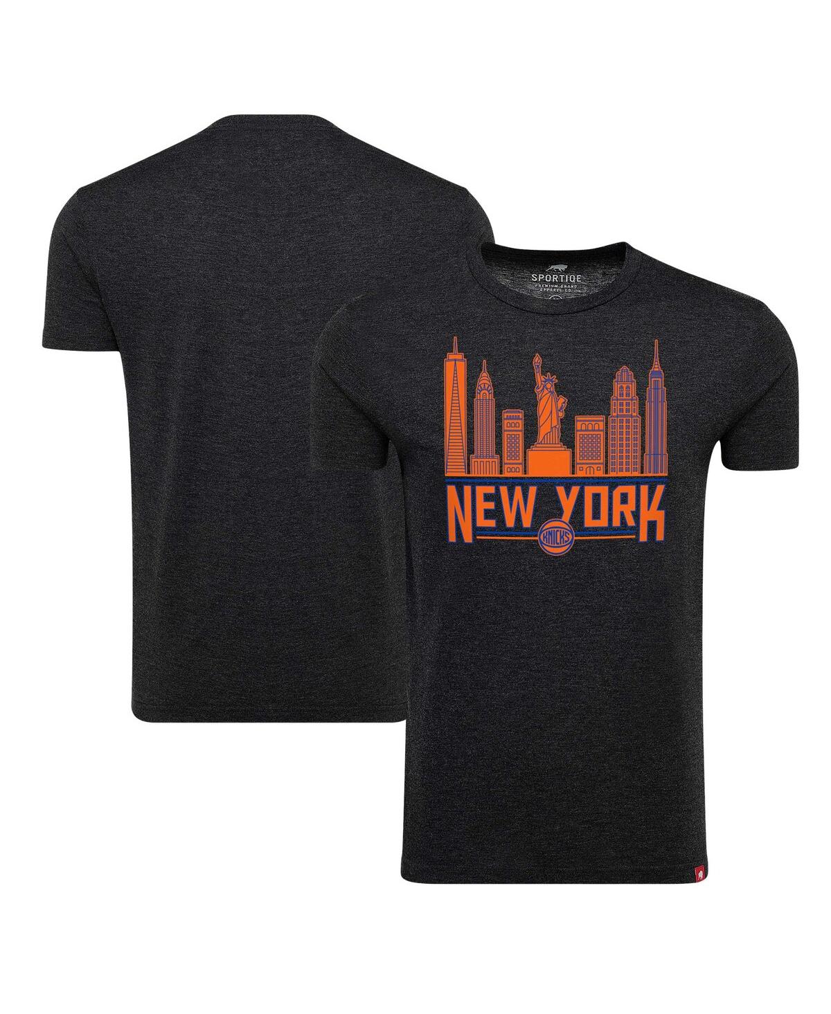 Men's and Women's Black New York Knicks Comfy Super Soft Tri-Blend T-Shirt - Black