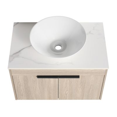 Streamdale 30" Modern Design Float Bathroom Vanity With Ceramic Basin Set