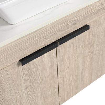 30" Modern Design Float Bathroom Vanity With Ceramic Basin Set